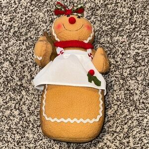 Hobby Lobby Gingerbread Plush with Red Scarf and White Apron